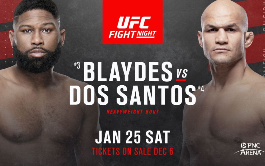 Ставки на UFC Fight Night 166: Коэффициенты букмекеров на турнир Кертис Блейдс - Джуниор Дос Сантос
