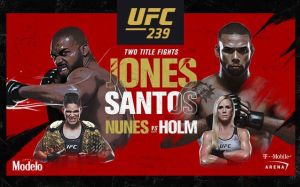 Файткард турнира UFC 239: Джон Джонс - Тиаго Сантос, Аманда Нуньес - Холли Холм